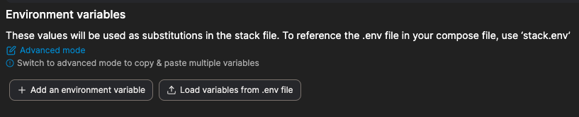 Advanced environment Portainer
