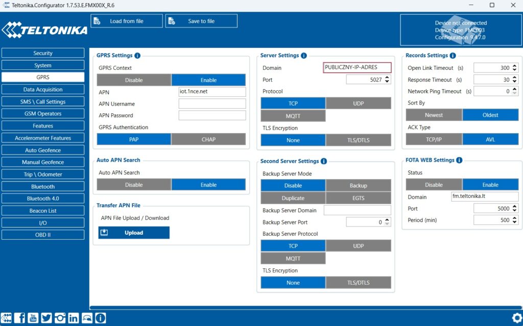 Teltonika Configurator