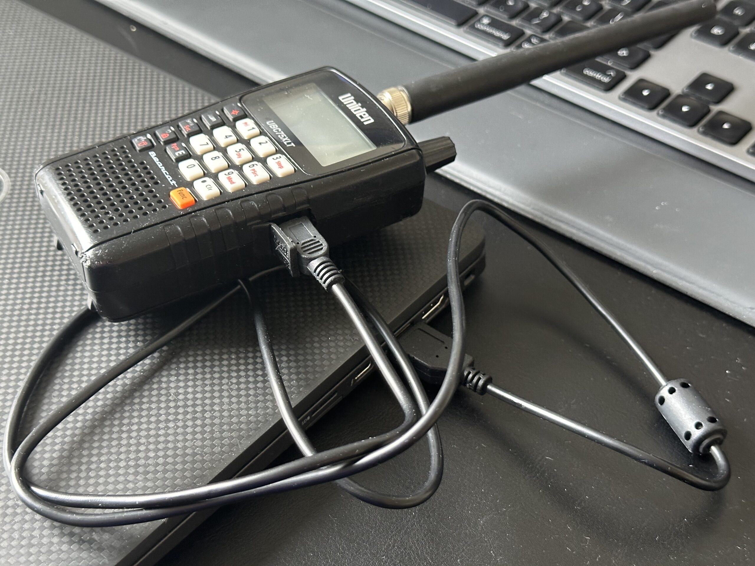 Uniden scanner, USB connection to computer