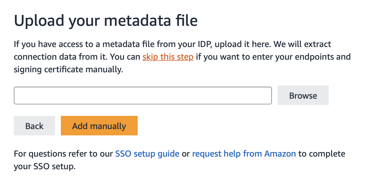 Amazon Business, SSO Identity Provider configuration